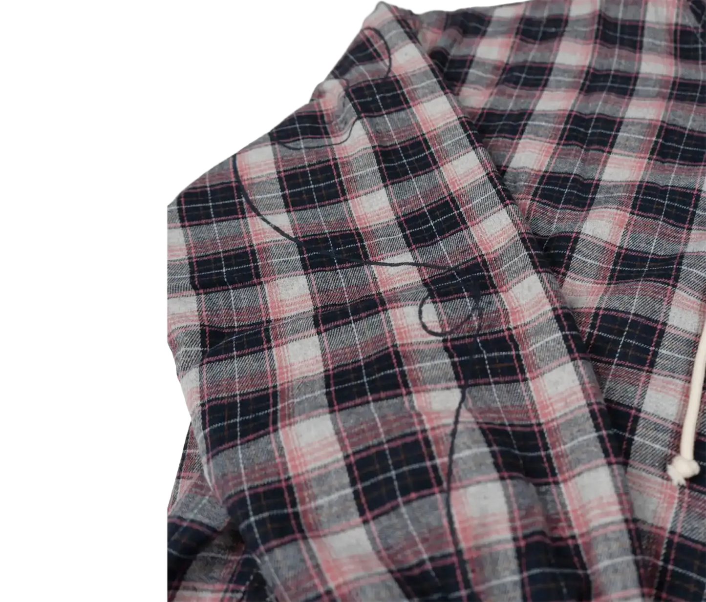 AGED SCRIPT HOODED FLANNEL