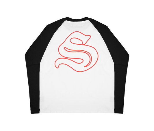 UNIVERSITY RAGLAN LONGSLEEVE (WHITE/BLACK)