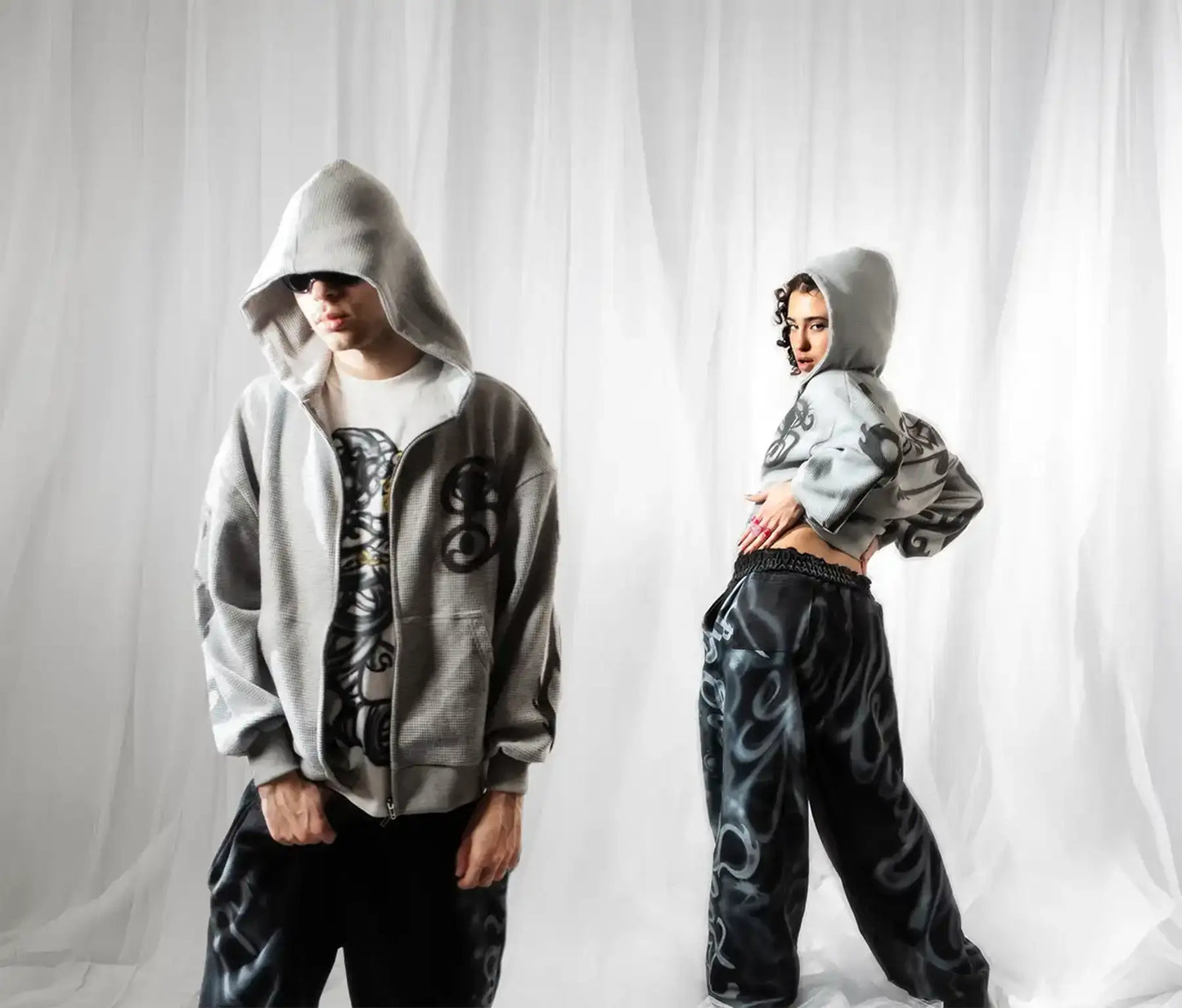 WAFFLE SCRIPT ZIP-UP