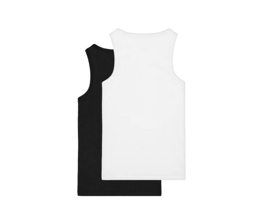 SCTN LOGO TANKTOP BLACK/WHITE