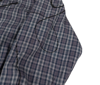 AGED SCRIPT REVERSIBLE ZIP-UP (NAVY/PLAID)