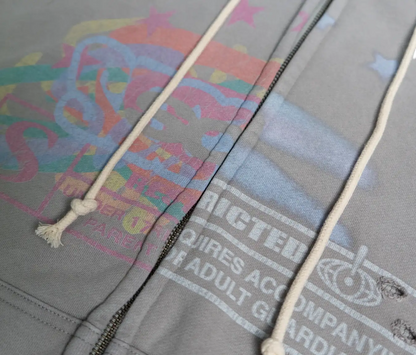 CELEBRATION ZIP-UP (WASHED GREY)