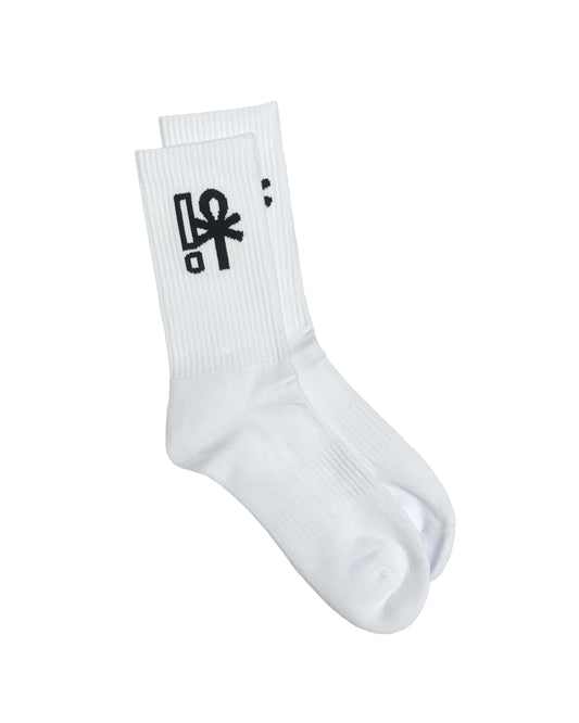 ANK LOGO SOCKS WHITE