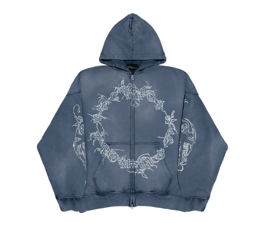 PRESSURE ZIP-UP (WASHED BLUE)
