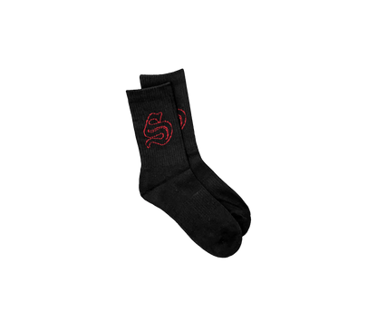 UNIVERSITY SOCKS (BLACK/WHITE)