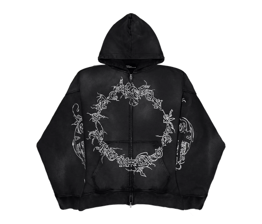 PRESSURE ZIP-UP (WASHED BLACK)