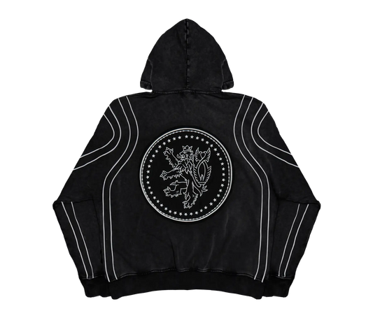 CROWNED ZIP-UP BLACK