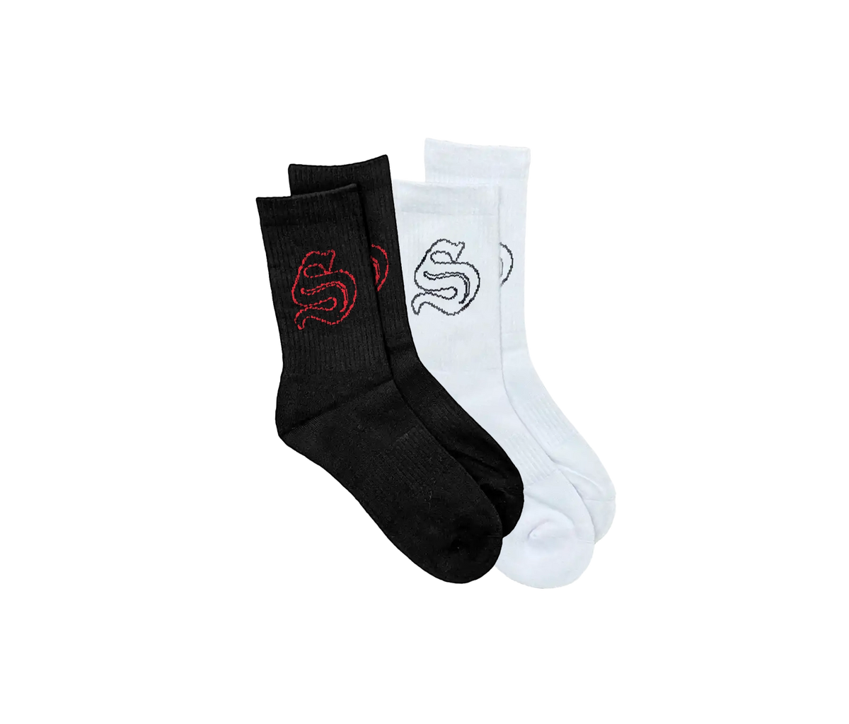 UNIVERSITY SOCKS (BLACK/WHITE)