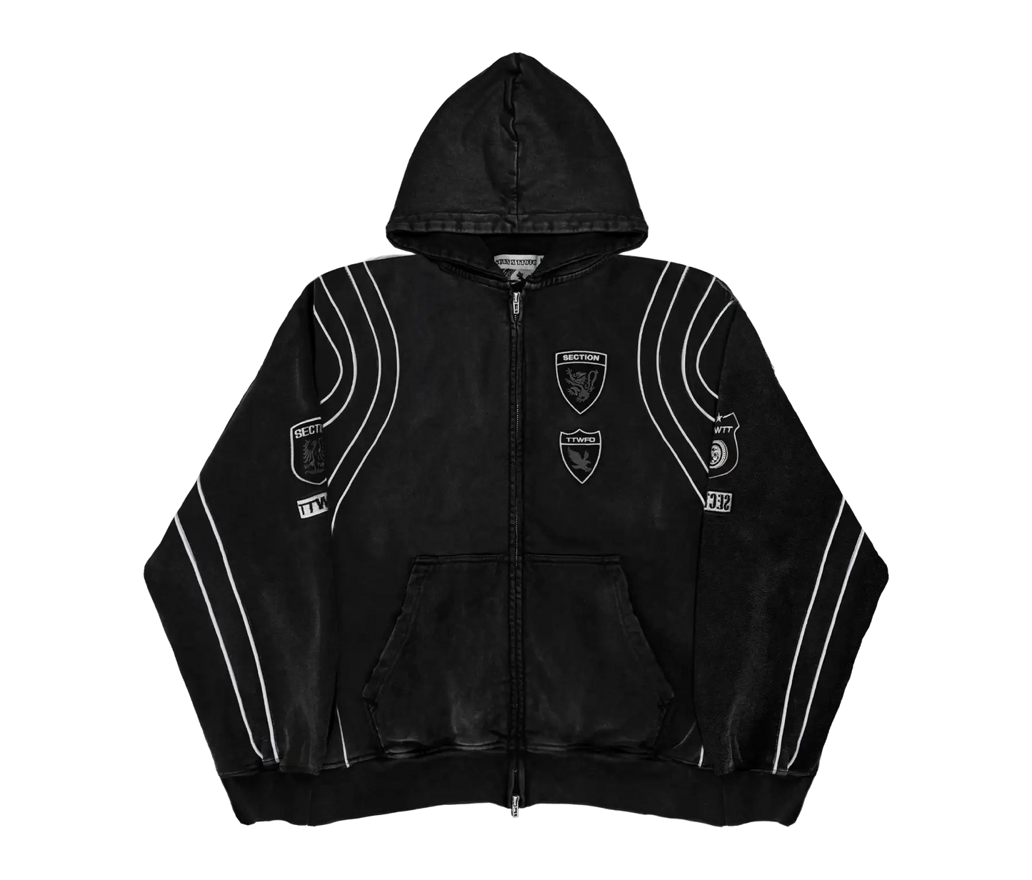 CROWNED ZIP-UP BLACK