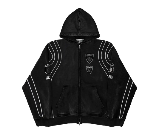 CROWNED ZIP-UP BLACK
