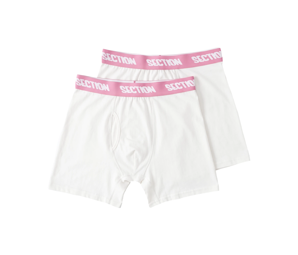 ESSENTIALS BOXERS (WHITE/PINK)