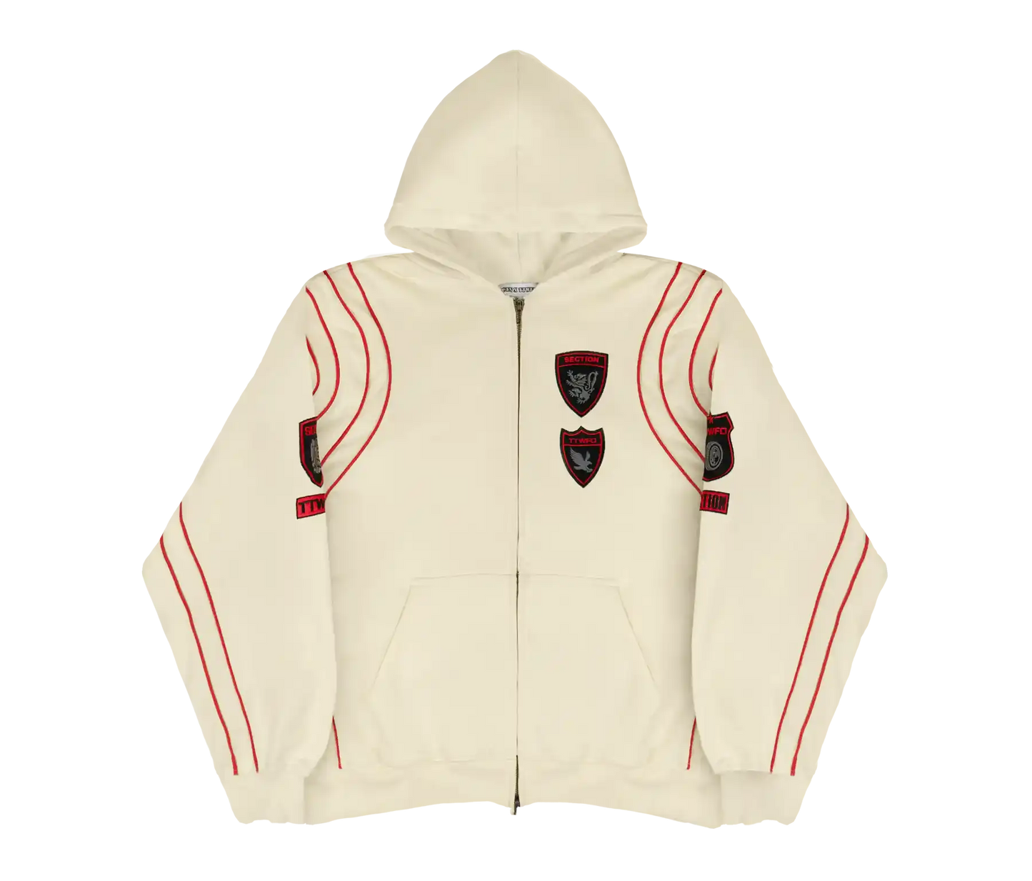 CROWNED ZIP-UP CREAM