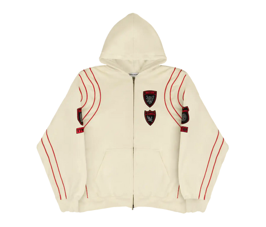 CROWNED ZIP-UP CREAM