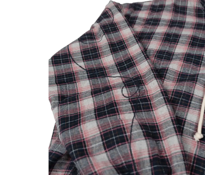 AGED SCRIPT HOODED FLANNEL