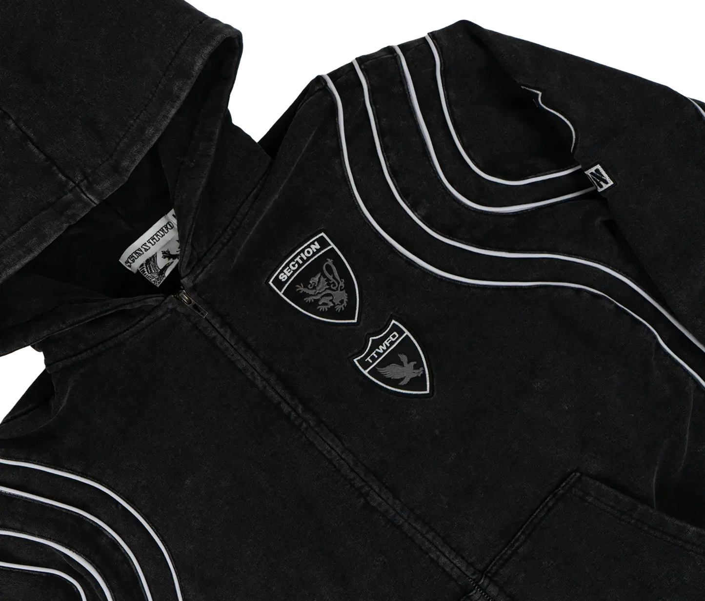 CROWNED ZIP-UP BLACK