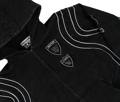 CROWNED ZIP-UP BLACK
