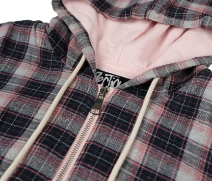 AGED SCRIPT HOODED FLANNEL