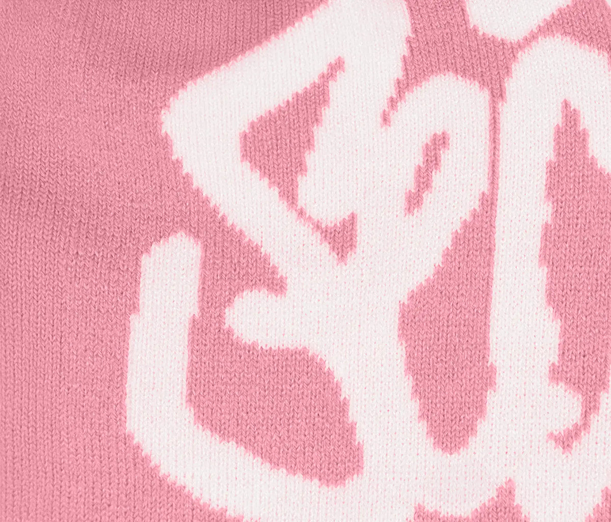 SCRIPT BEANIE (PINK/WHITE)