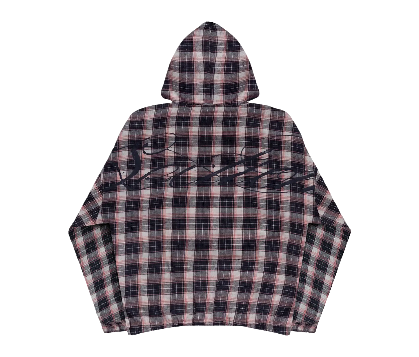 AGED SCRIPT HOODED FLANNEL