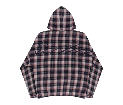 AGED SCRIPT HOODED FLANNEL