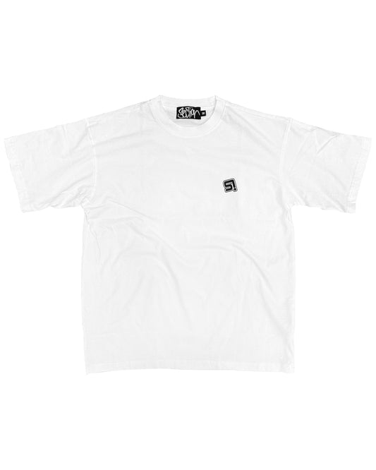 S! LOGO TEE WASHED WHITE