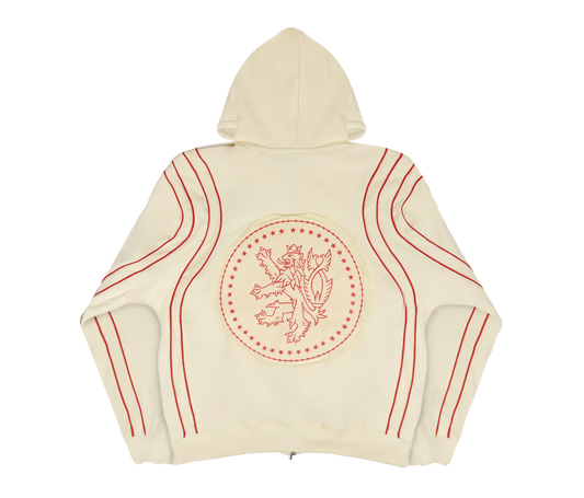 CROWNED ZIP-UP CREAM