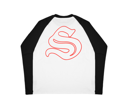 UNIVERSITY RAGLAN LONGSLEEVE (WHITE/BLACK)
