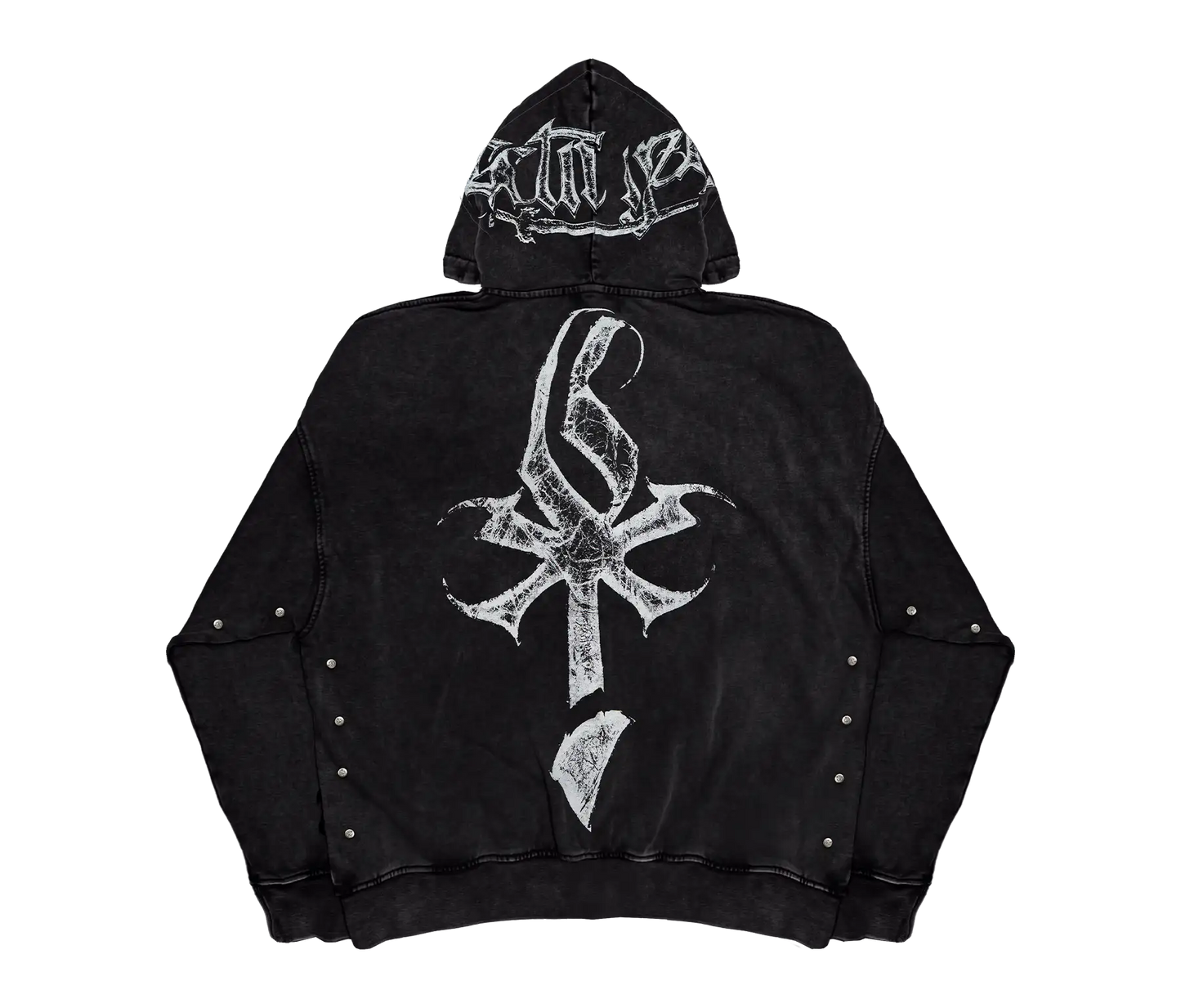 SWORD LOGO ZIP-UP (WASHED BLACK)