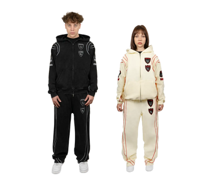 CROWNED ZIP-UP BLACK