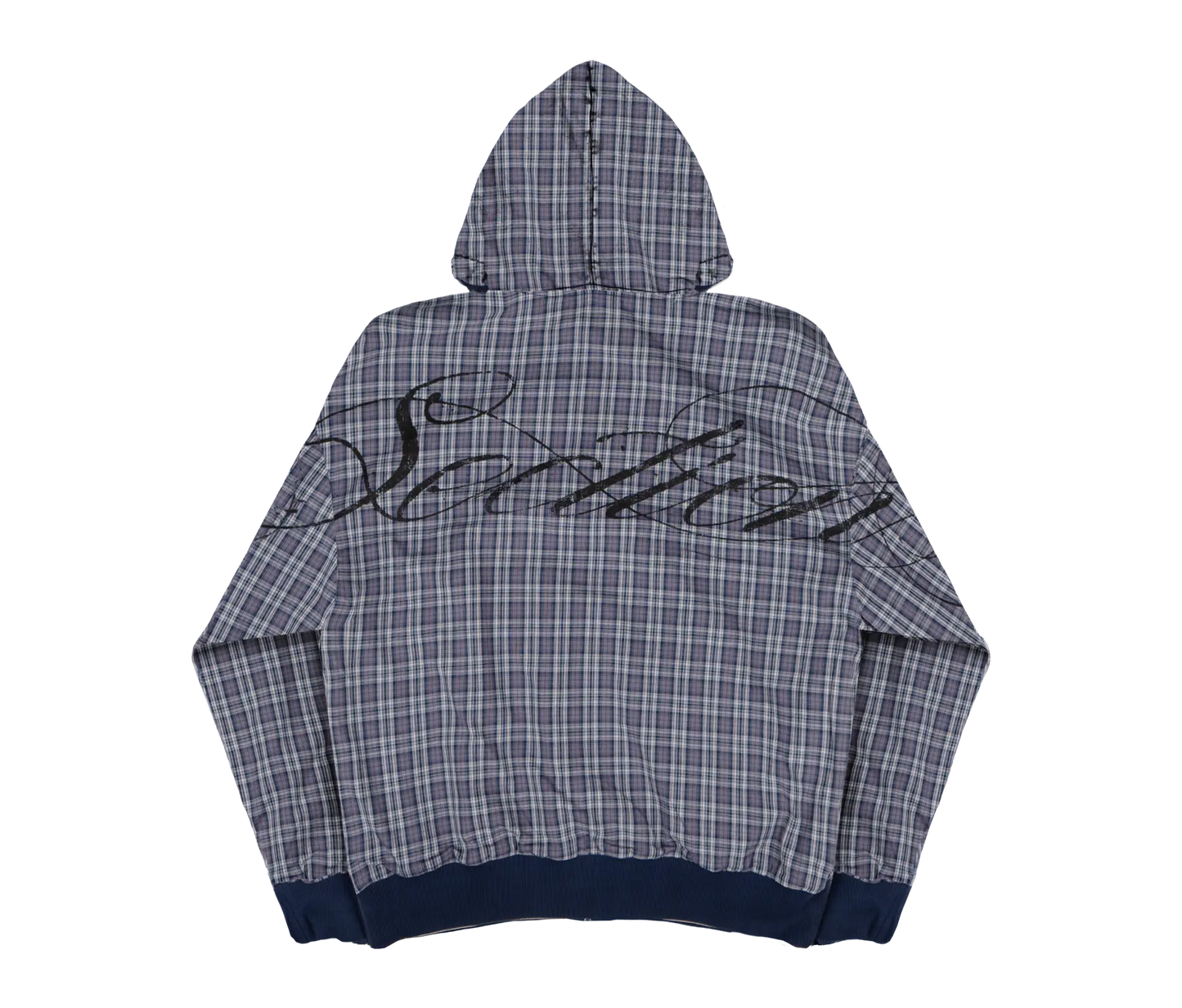 AGED SCRIPT REVERSIBLE ZIP-UP (NAVY/PLAID)
