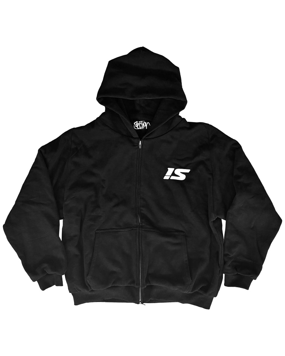 SURVE!LLANCE DOUBLE LAYERED ZIP-UP (BLACK)