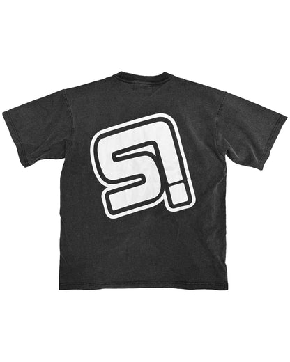 S! LOGO TEE WASHED BLACK