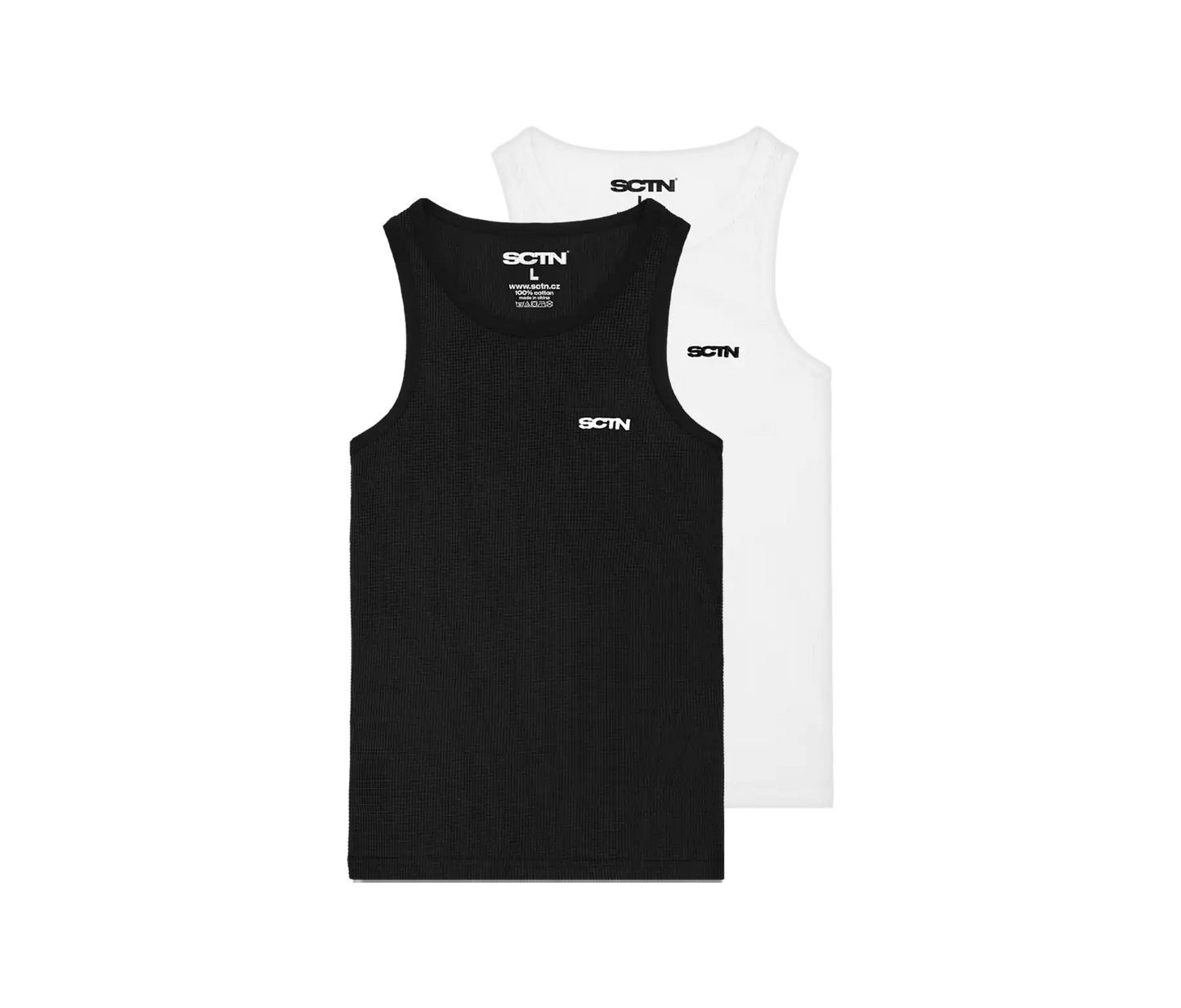 SCTN LOGO TANKTOP BLACK/WHITE