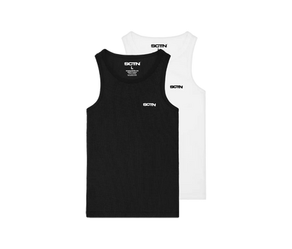 SCTN LOGO TANKTOP BLACK/WHITE