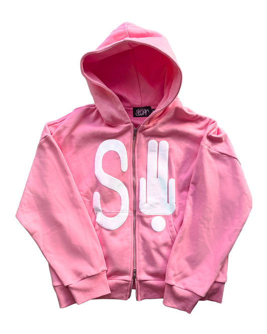 ToiletS! Zip-up Hoodie (Pink)