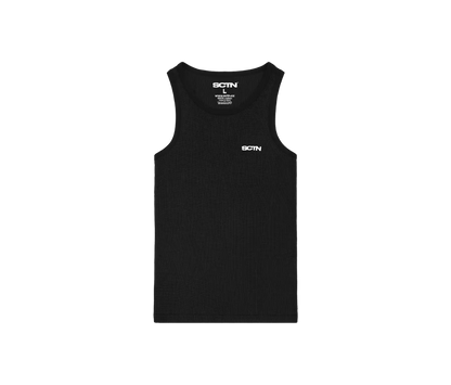 SCTN LOGO TANKTOP BLACK/WHITE