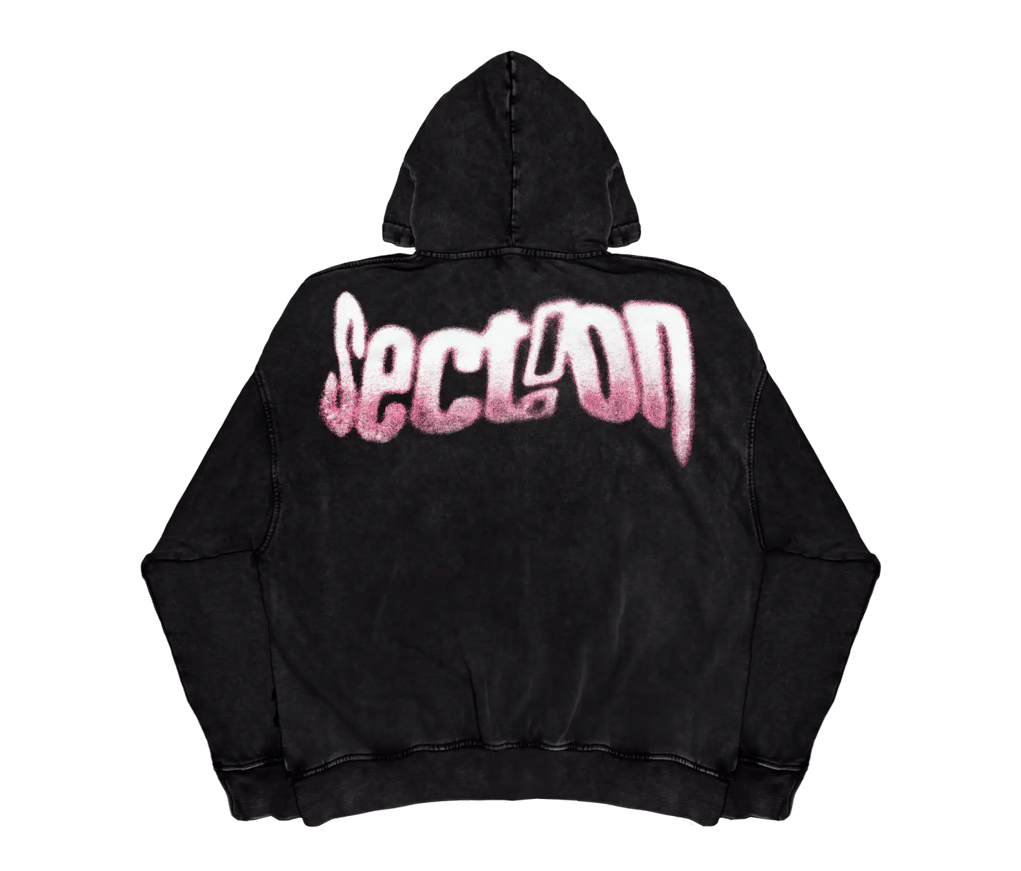 MELTED LOGO ZIP-UP (WASHED BLACK)