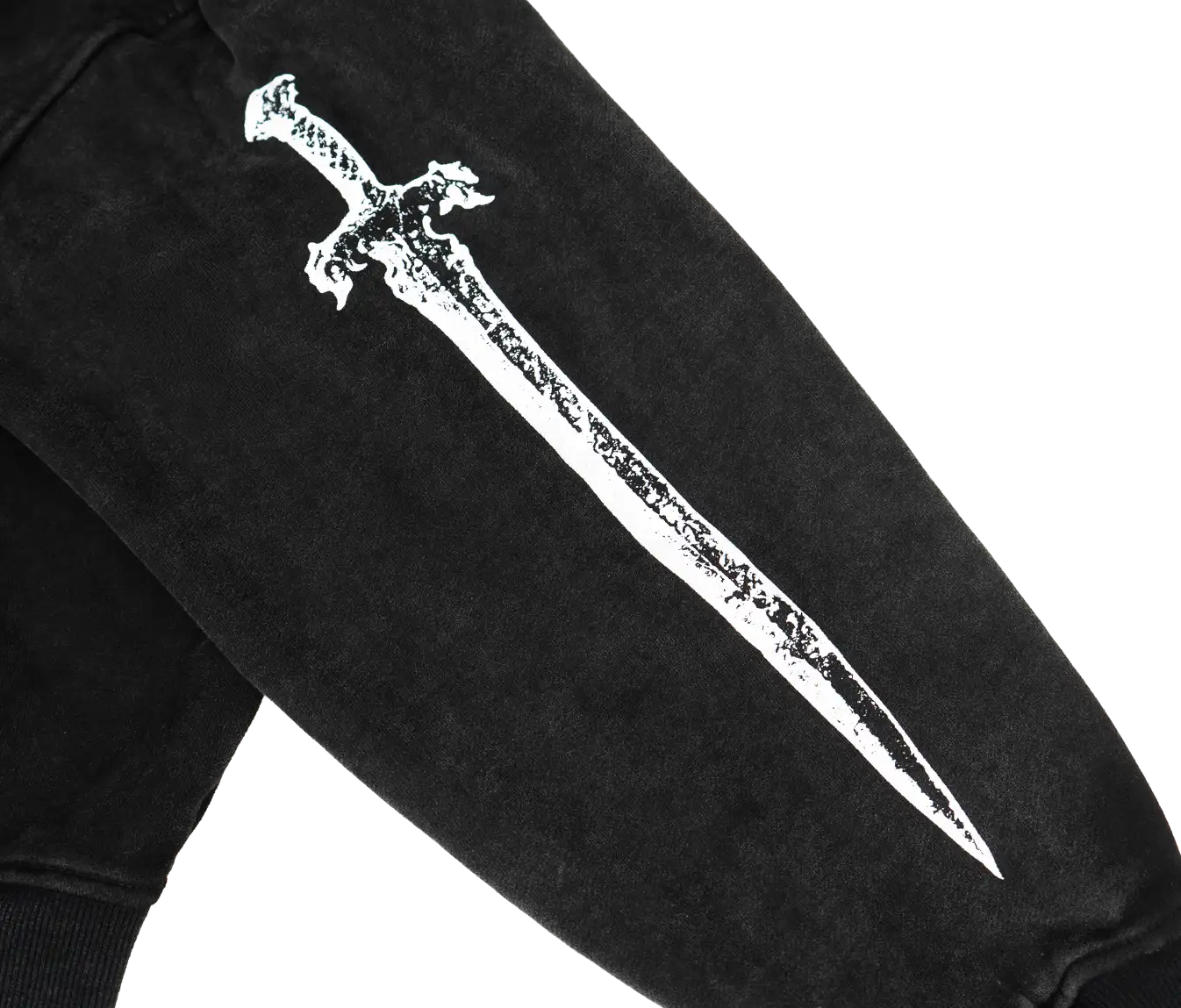 SWORD LOGO ZIP-UP (WASHED BLACK)