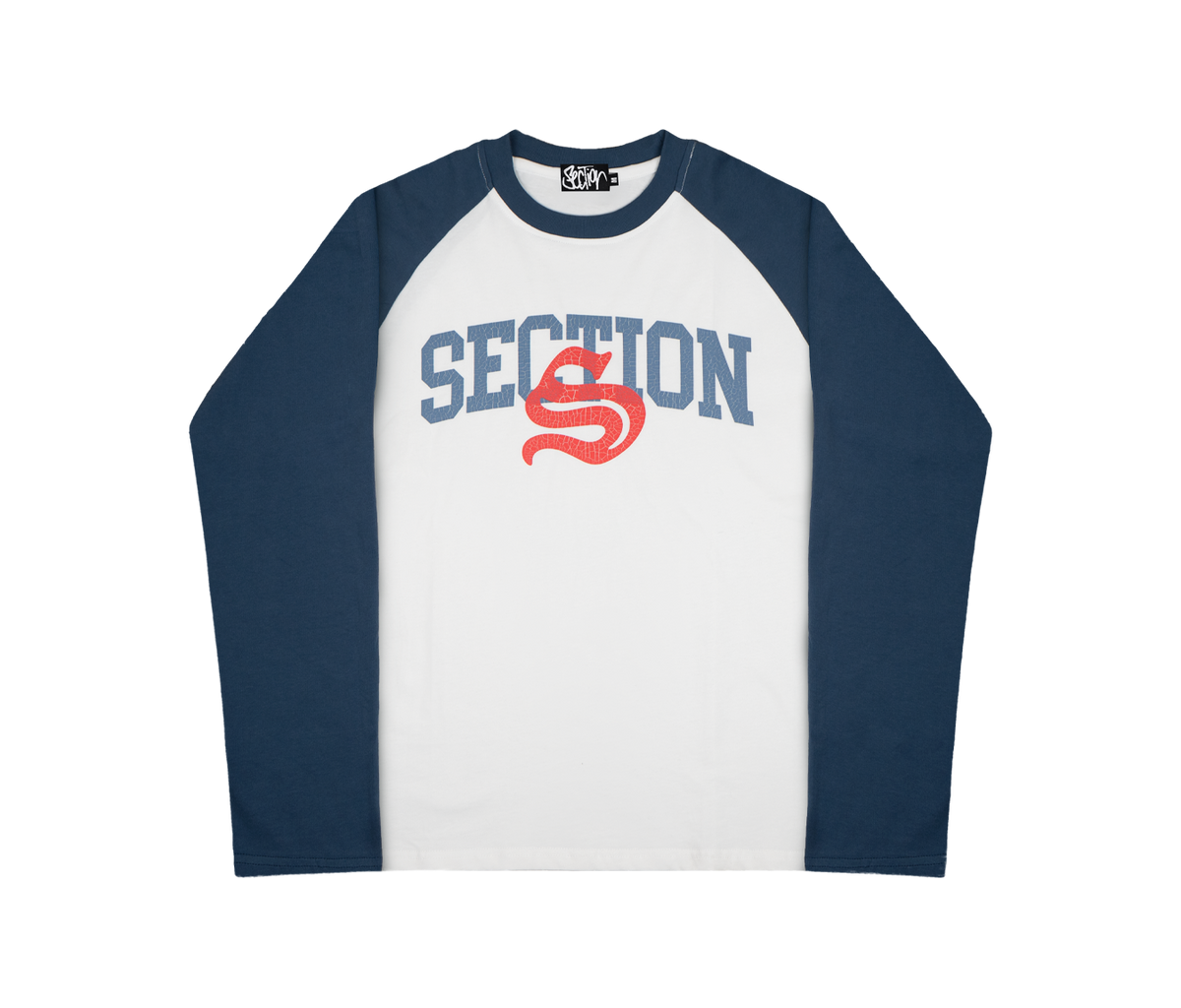 UNIVERSITY RAGLAN LONGSLEEVE (WHITE/BLUE)