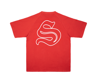 UNIVERSITY RAGLAN TEE (RED)