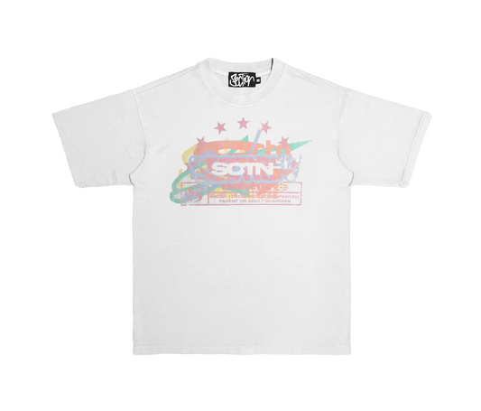 7LOGO TEE (WASHED WHITE)