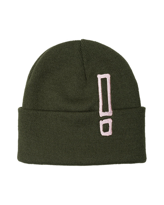 Big Mark Beanie (Olive/Salmon)