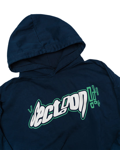 Melted Outline Logo Hoodie (Navy)