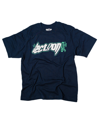 Melted Outline Logo Tee (Navy)