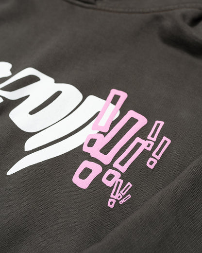 Melted Logo Hoodie (Washed Brown/Pink)