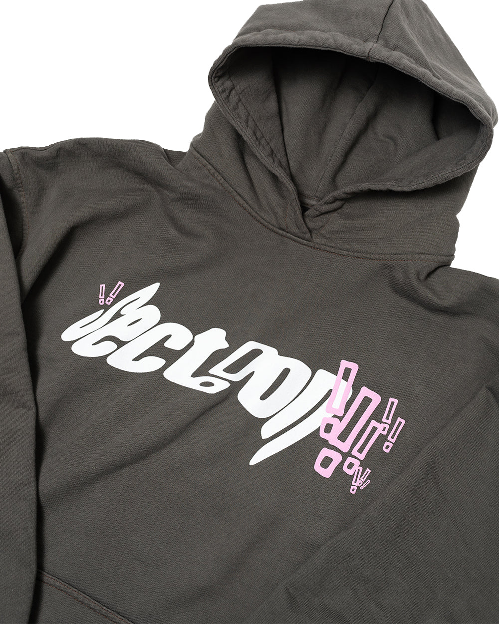 Melted Logo Hoodie (Washed Brown/Pink)