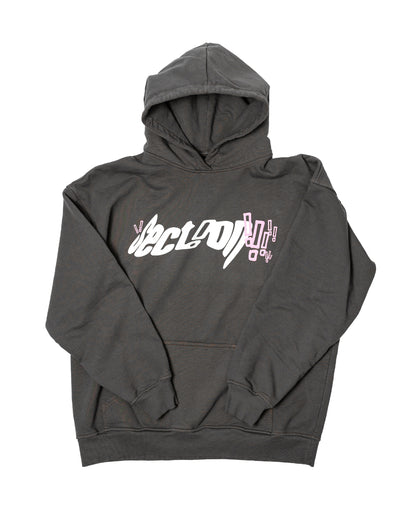 Melted Logo Hoodie (Washed Brown/Pink)