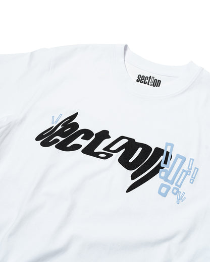 Melted Logo Tee (White/Blue)