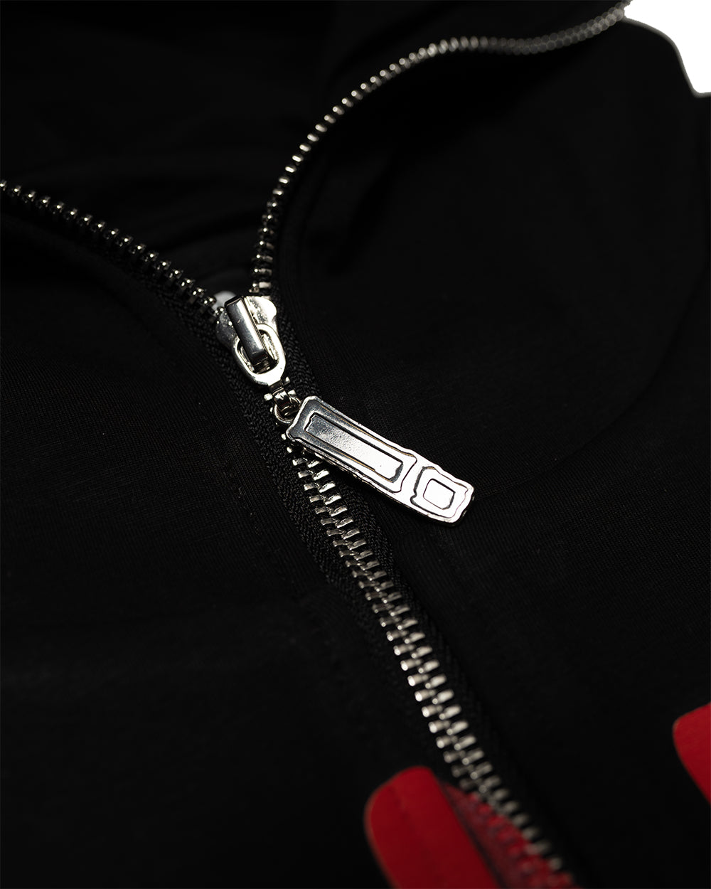 Split Logo Full-Zip Hoodie (Black/Red)