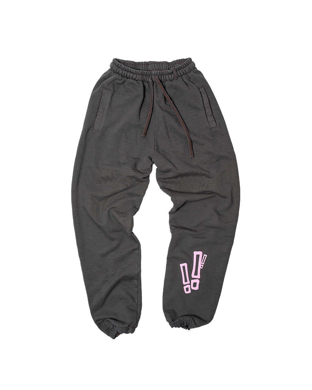 Melted Logo Sweatpants (Washed Brown/Pink)